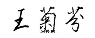 王正良王菊芬行書個性簽名怎么寫