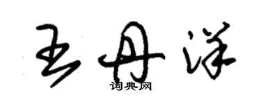 朱錫榮王丹洋草書個性簽名怎么寫