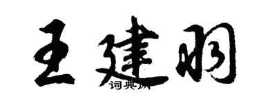 胡問遂王建羽行書個性簽名怎么寫