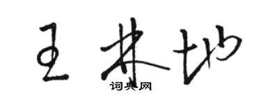 駱恆光王林地草書個性簽名怎么寫