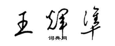 梁錦英王輝準草書個性簽名怎么寫