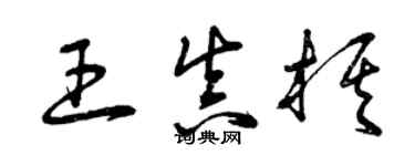 曾慶福王真棋草書個性簽名怎么寫