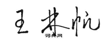 駱恆光王林帆草書個性簽名怎么寫