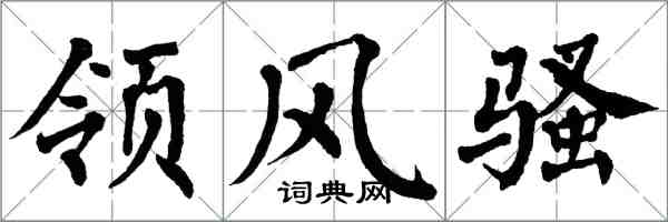 翁闓運領風騷楷書怎么寫