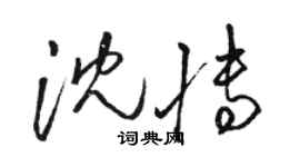 駱恆光沈博草書個性簽名怎么寫