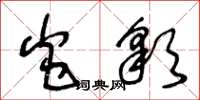 王冬齡炎彩草書怎么寫