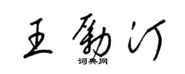 梁錦英王勵汀草書個性簽名怎么寫