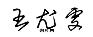 朱錫榮王尤雯草書個性簽名怎么寫