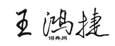 駱恆光王鴻捷行書個性簽名怎么寫