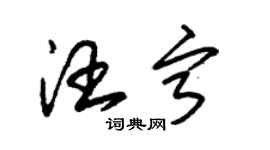 朱錫榮汪寧草書個性簽名怎么寫