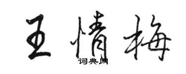 駱恆光王情梅行書個性簽名怎么寫