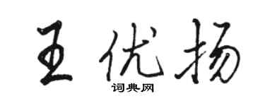 駱恆光王優揚行書個性簽名怎么寫
