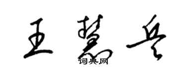 梁錦英王慧兵草書個性簽名怎么寫