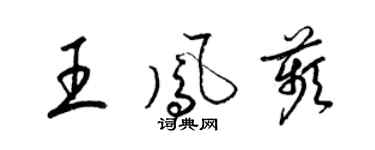 梁錦英王鳳苹草書個性簽名怎么寫