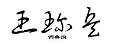 曾慶福王珍兵草書個性簽名怎么寫