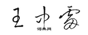 駱恆光王中雷草書個性簽名怎么寫