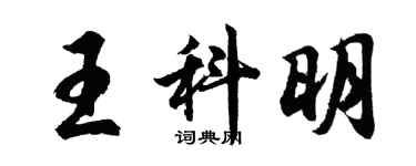 胡問遂王科明行書個性簽名怎么寫