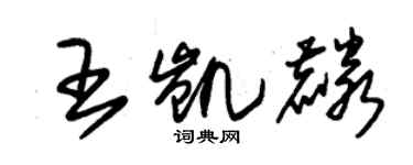 朱錫榮王凱麟草書個性簽名怎么寫