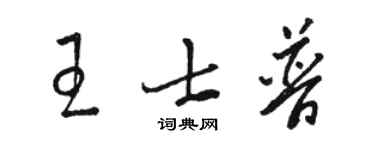 駱恆光王士普草書個性簽名怎么寫