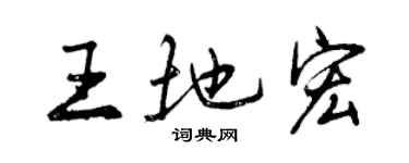 曾慶福王地宏行書個性簽名怎么寫