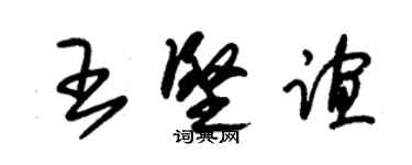 朱錫榮王堅誼草書個性簽名怎么寫