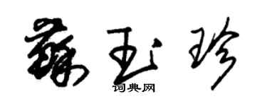 朱錫榮蘇玉珍草書個性簽名怎么寫