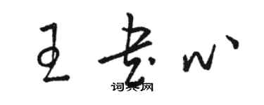 駱恆光王書心草書個性簽名怎么寫