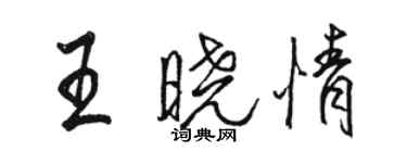 駱恆光王曉情行書個性簽名怎么寫