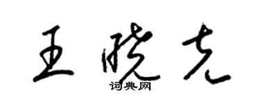 梁錦英王曉克草書個性簽名怎么寫