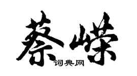 胡問遂蔡嶸行書個性簽名怎么寫