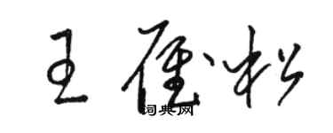 駱恆光王雁松草書個性簽名怎么寫