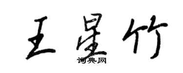 王正良王星竹行書個性簽名怎么寫