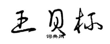 曾慶福王貝杯草書個性簽名怎么寫