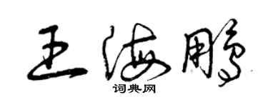曾慶福王海鵬草書個性簽名怎么寫