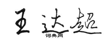 駱恆光王達超行書個性簽名怎么寫