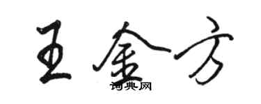 駱恆光王金方行書個性簽名怎么寫