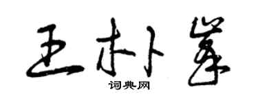 曾慶福王朴峰草書個性簽名怎么寫