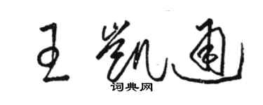 駱恆光王凱通草書個性簽名怎么寫