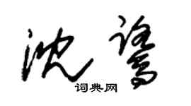 朱錫榮沈鷺草書個性簽名怎么寫