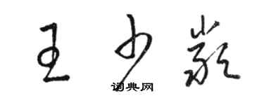 駱恆光王少嚴草書個性簽名怎么寫