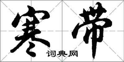 胡問遂寒帶行書怎么寫