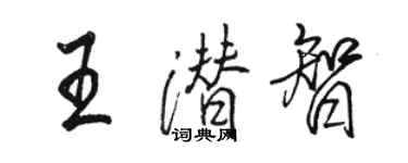 駱恆光王潛智行書個性簽名怎么寫