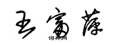 朱錫榮王富萍草書個性簽名怎么寫