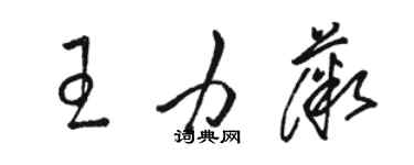 駱恆光王力薇草書個性簽名怎么寫