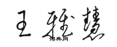 駱恆光王雅慧草書個性簽名怎么寫