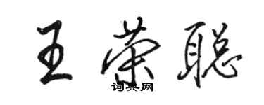 駱恆光王榮聰行書個性簽名怎么寫