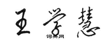 駱恆光王學慧行書個性簽名怎么寫