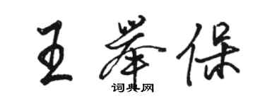 駱恆光王舉保行書個性簽名怎么寫