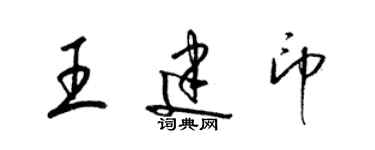 梁錦英王建印草書個性簽名怎么寫