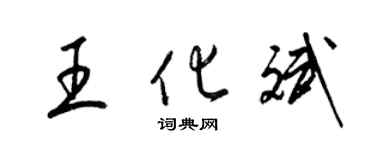 梁錦英王化斌草書個性簽名怎么寫